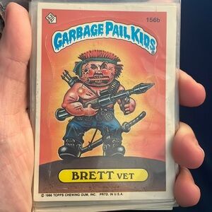 1986 Topps Garbage Pail Kids BRETT VET #156B Series 4